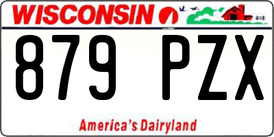 WI license plate 879PZX
