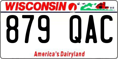 WI license plate 879QAC