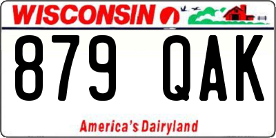 WI license plate 879QAK