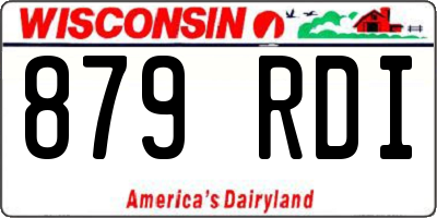 WI license plate 879RDI
