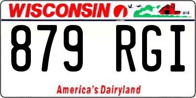 WI license plate 879RGI