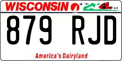 WI license plate 879RJD