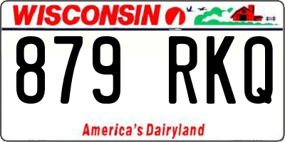 WI license plate 879RKQ