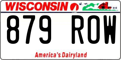 WI license plate 879ROW