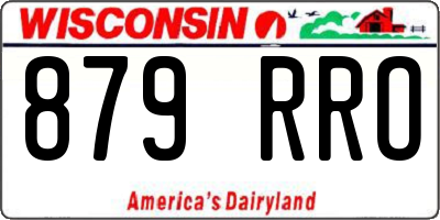 WI license plate 879RRO
