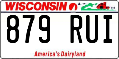 WI license plate 879RUI