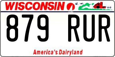 WI license plate 879RUR
