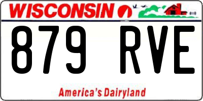 WI license plate 879RVE