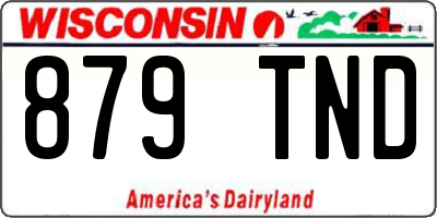 WI license plate 879TND