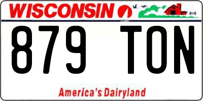 WI license plate 879TON