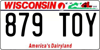 WI license plate 879TOY