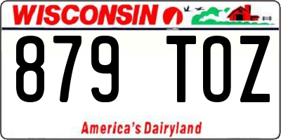 WI license plate 879TOZ