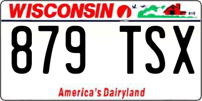 WI license plate 879TSX