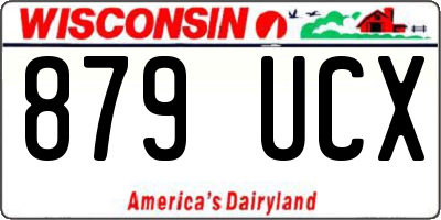 WI license plate 879UCX