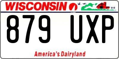 WI license plate 879UXP