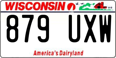 WI license plate 879UXW
