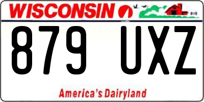 WI license plate 879UXZ
