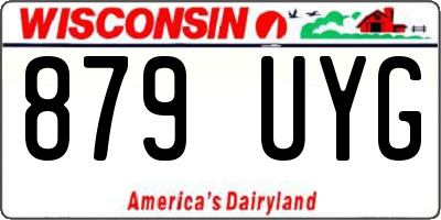 WI license plate 879UYG