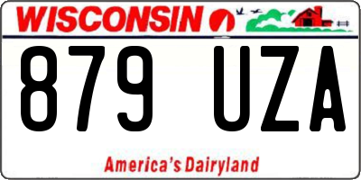 WI license plate 879UZA