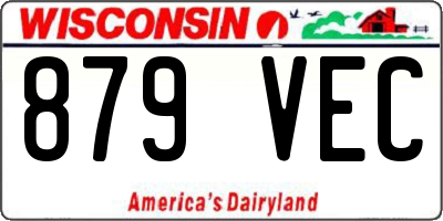 WI license plate 879VEC