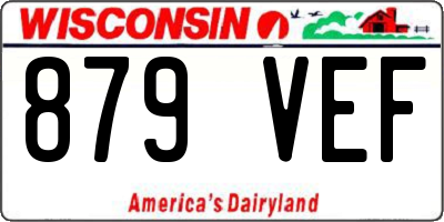 WI license plate 879VEF