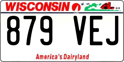 WI license plate 879VEJ