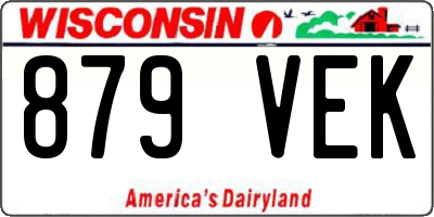 WI license plate 879VEK