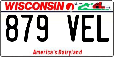 WI license plate 879VEL