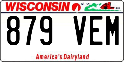 WI license plate 879VEM