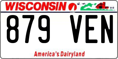 WI license plate 879VEN