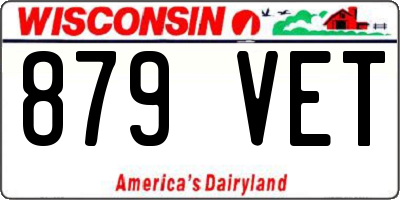 WI license plate 879VET