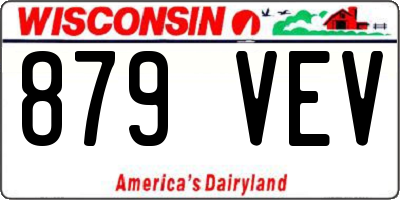 WI license plate 879VEV