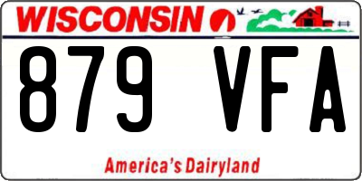 WI license plate 879VFA