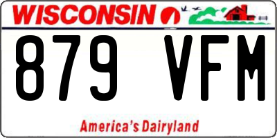 WI license plate 879VFM