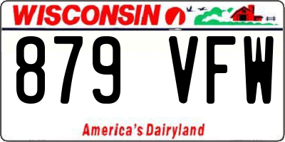 WI license plate 879VFW