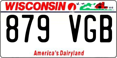 WI license plate 879VGB