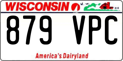 WI license plate 879VPC