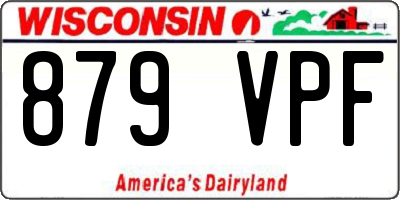 WI license plate 879VPF