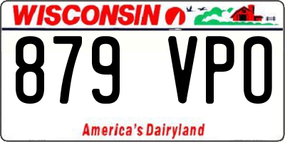 WI license plate 879VPO