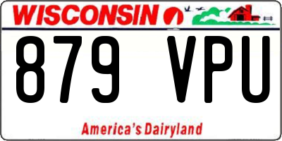 WI license plate 879VPU