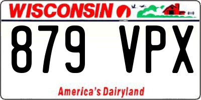 WI license plate 879VPX