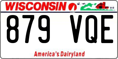 WI license plate 879VQE