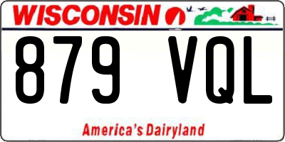 WI license plate 879VQL