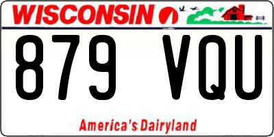 WI license plate 879VQU
