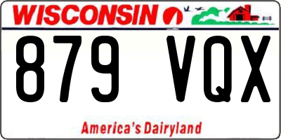 WI license plate 879VQX