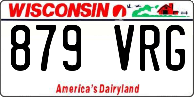 WI license plate 879VRG