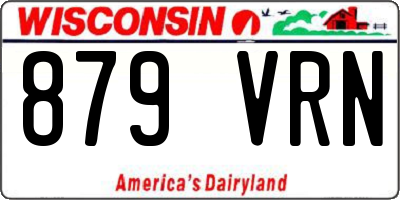 WI license plate 879VRN