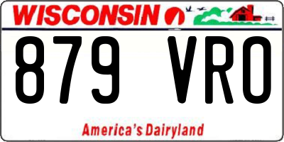 WI license plate 879VRO