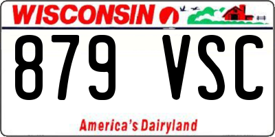 WI license plate 879VSC