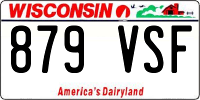 WI license plate 879VSF